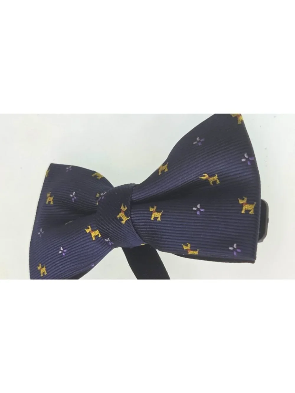 Scottish Terrier Scottie Dog Adjustable Small Bow Tie Blue Boys Or Mens